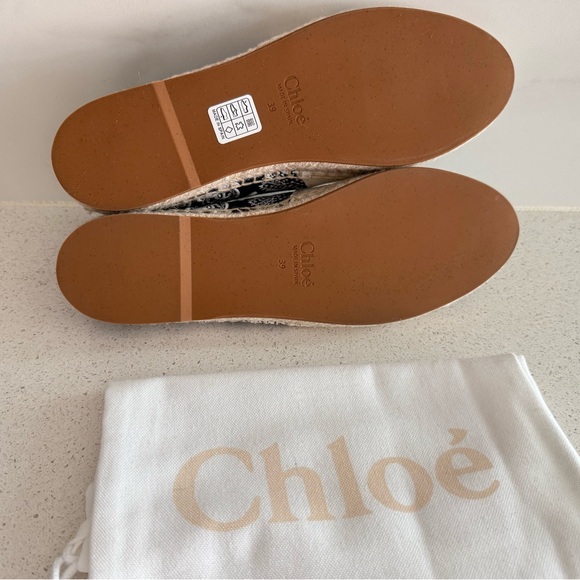 Chloe Logo Espadrille Flat Size EU 39 US 9 - Picture 6 of 6